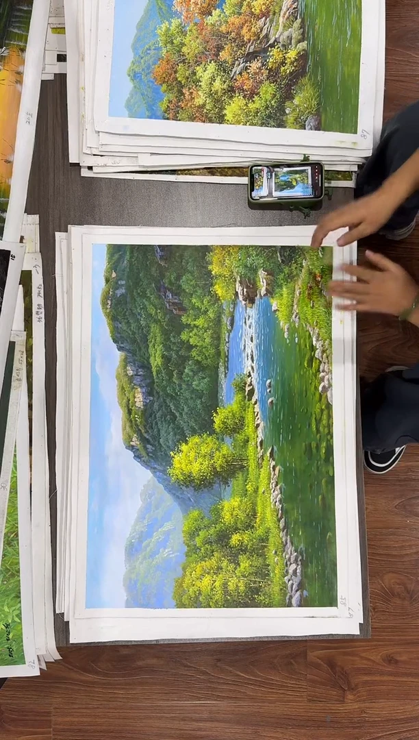 油画【44号】朝鲜原创手绘油画