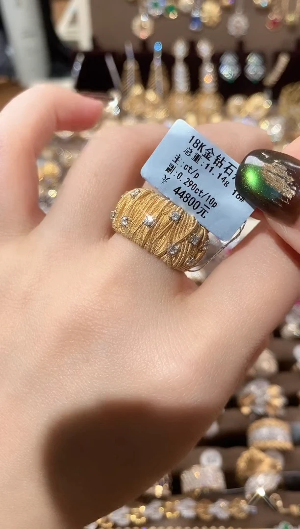 18K金镶嵌戒指/指环钻石18K金钻石戒指16
