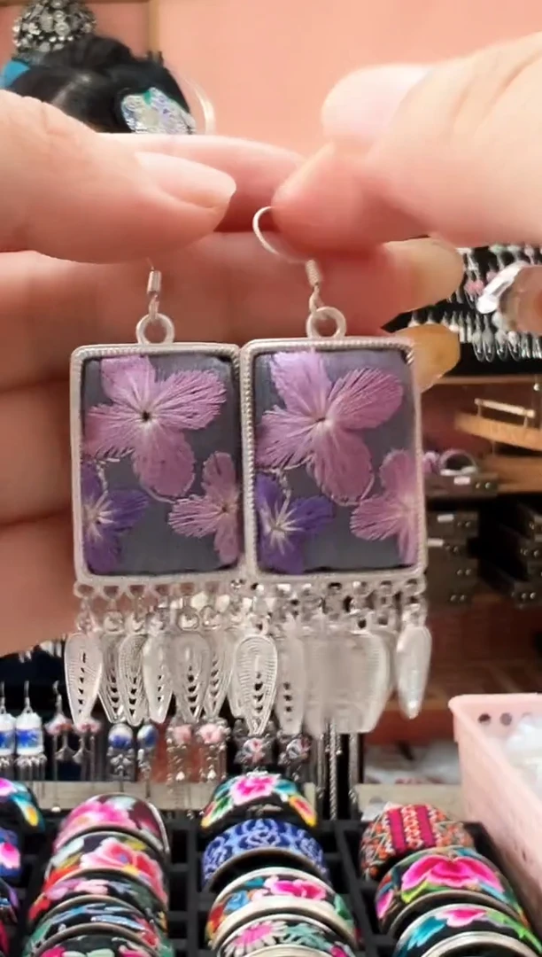 织绣艺枝独绣老绣饰品370