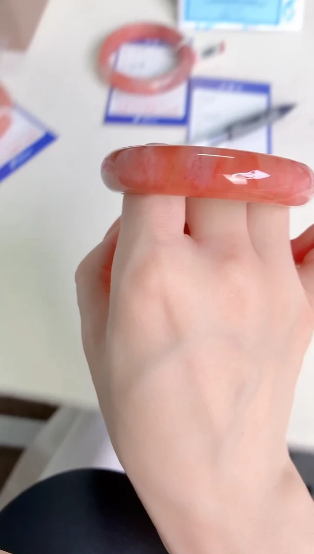 未镶嵌手镯石英质玉桃花酿155-圈口52-236