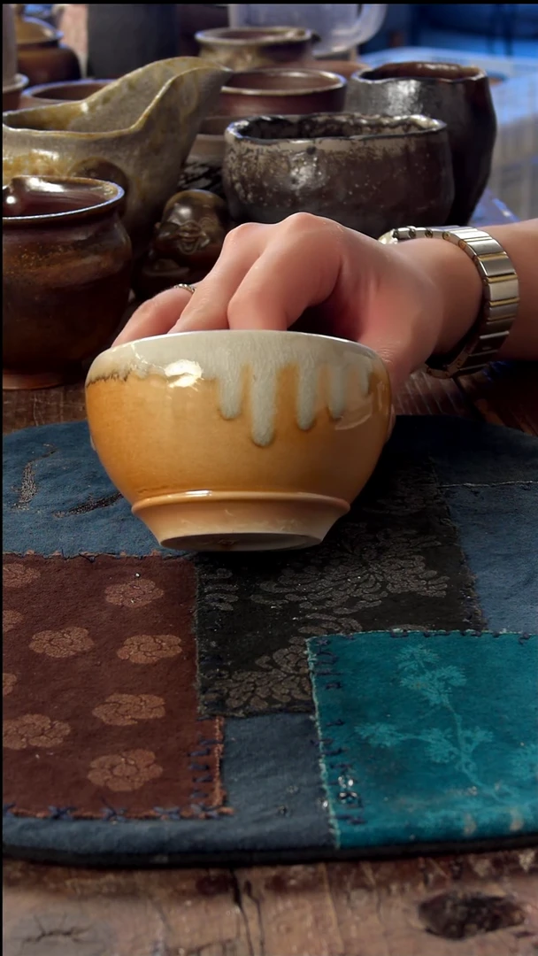 瓷片山乙柴烧高端茶具