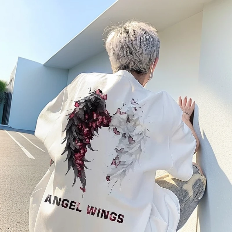 男士短袖t恤2025夏季新款美式复古痞帅宽松百搭高级感衣服男生