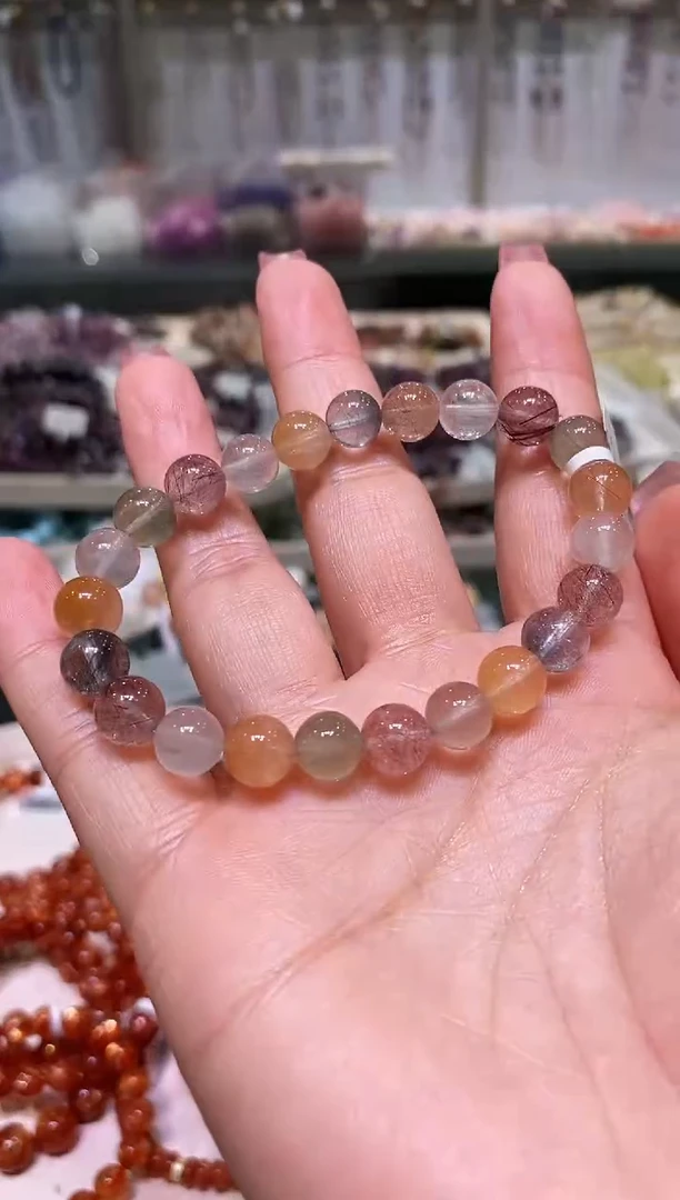 未镶嵌手链水晶多样性发其一兔毛8+