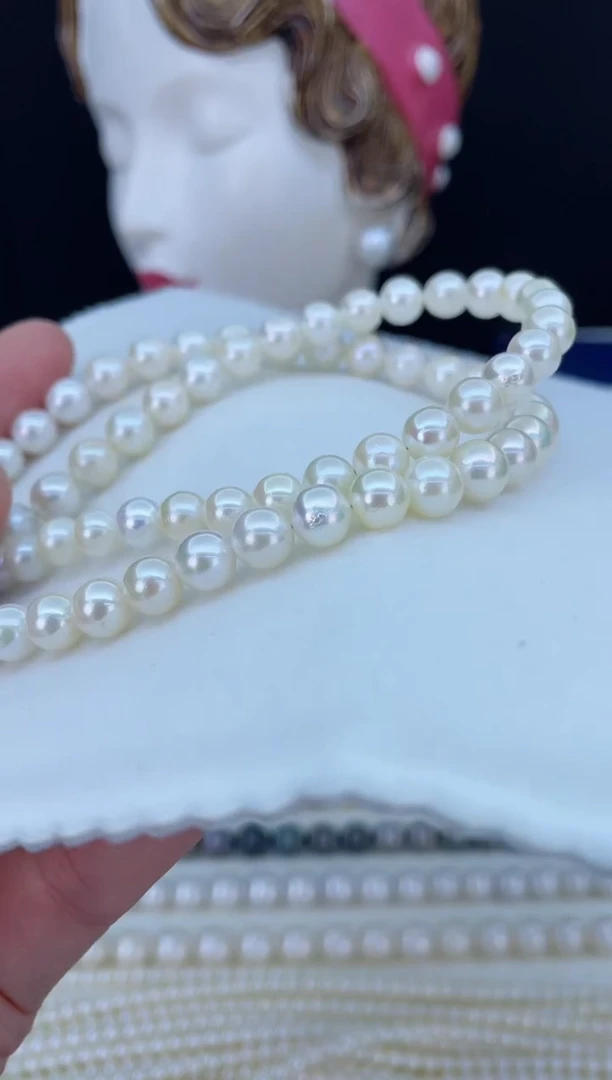 【闪购商品】海水珍珠颈饰合金海水akoya珍珠项链7-8mm75#