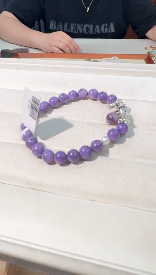 【闪购商品】查罗石（紫龙晶）手串银S925镶嵌紫龙晶设计款