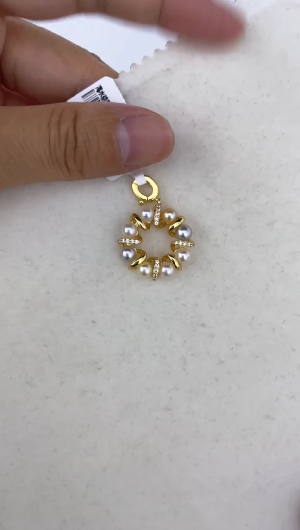 海水珍珠银S925镶嵌颈饰吊坠