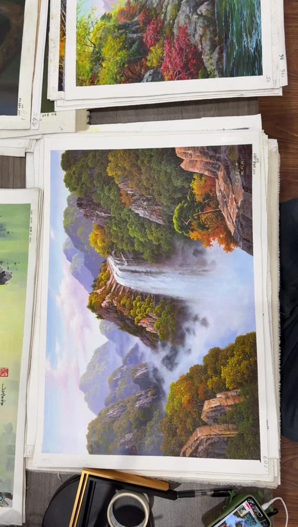 油画【28号】朝鲜原创纯手绘孤品油画丨顺丰包邮