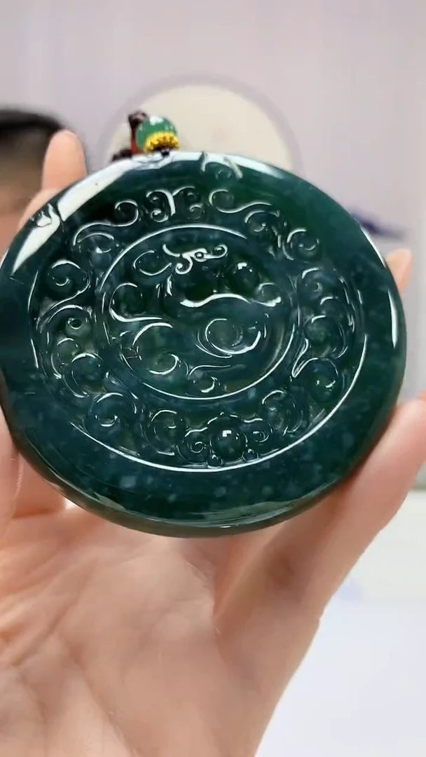 【闪购商品】定制翡翠未镶嵌5152DD-毛货挂件60