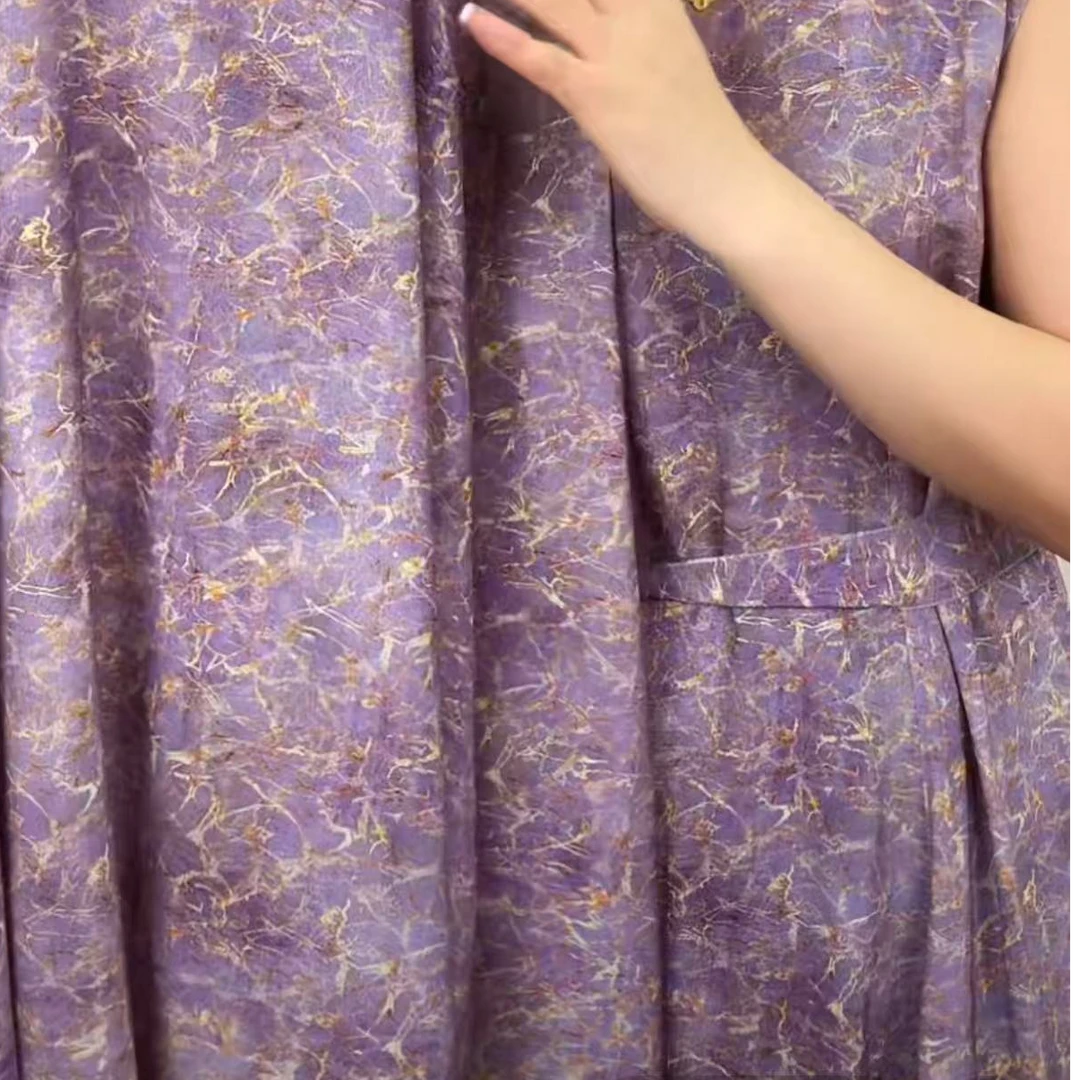 【锦绣】定制款！木棉布料  紫金裂纹