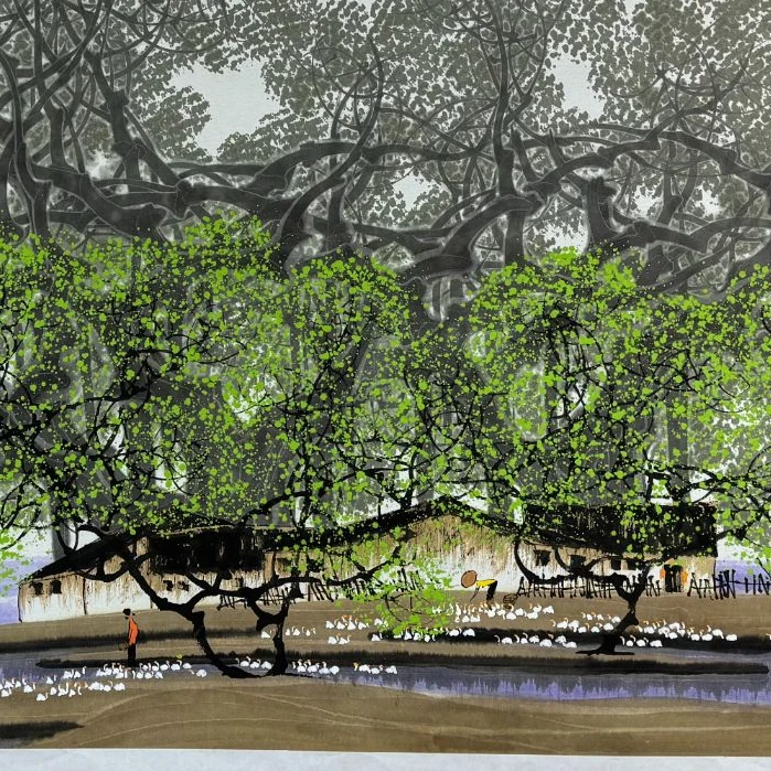 画都展厅预展中心/榕树系列/四平尺斗方/定制链接