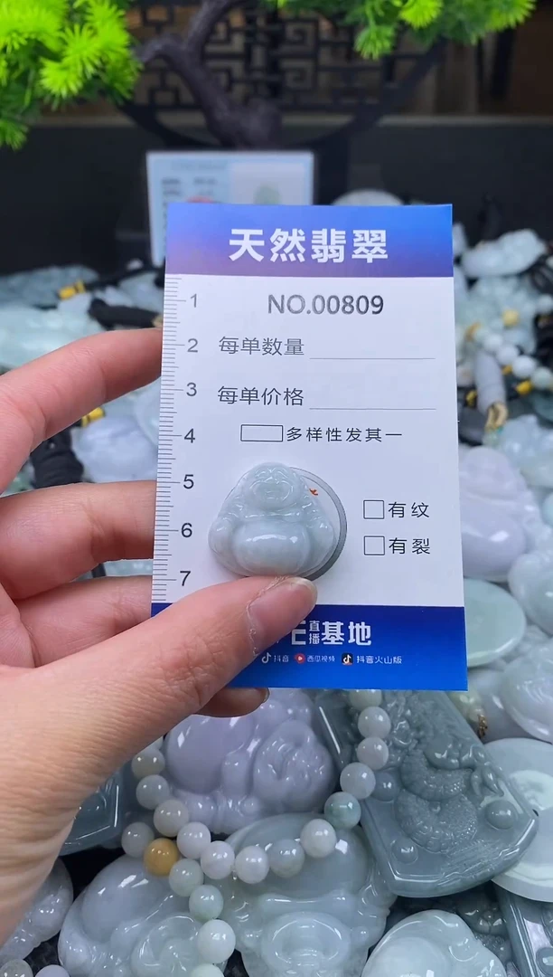 颈饰未镶嵌翡翠天然缅甸翡翠809