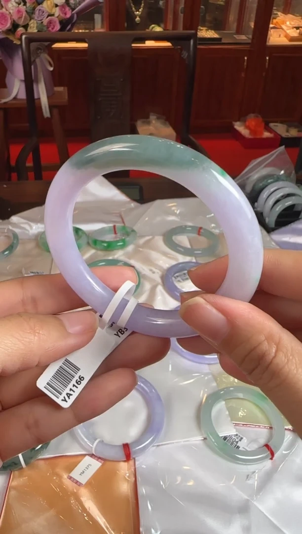 未镶嵌手镯翡翠57圆条YA1166(100元运营费