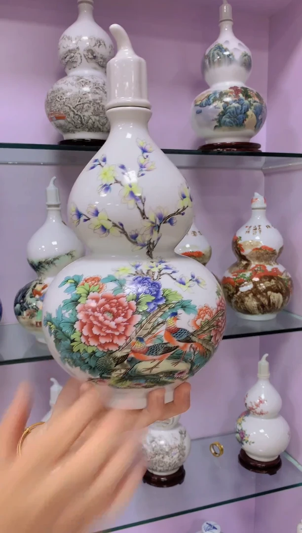 5斤装陶瓷酒葫芦酒坛景德镇