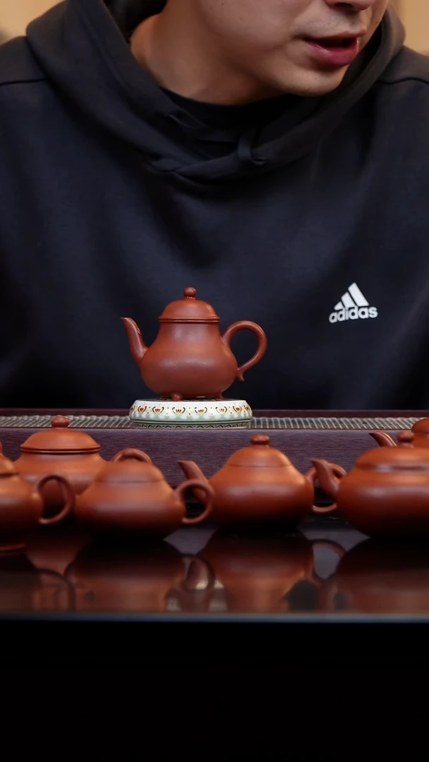 茶壶紫砂黄龙山朱泥-半手三足思婷100cc