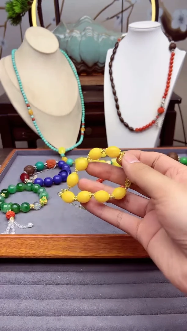 【闪购商品】蜜蜡手链14K金镶嵌S143````