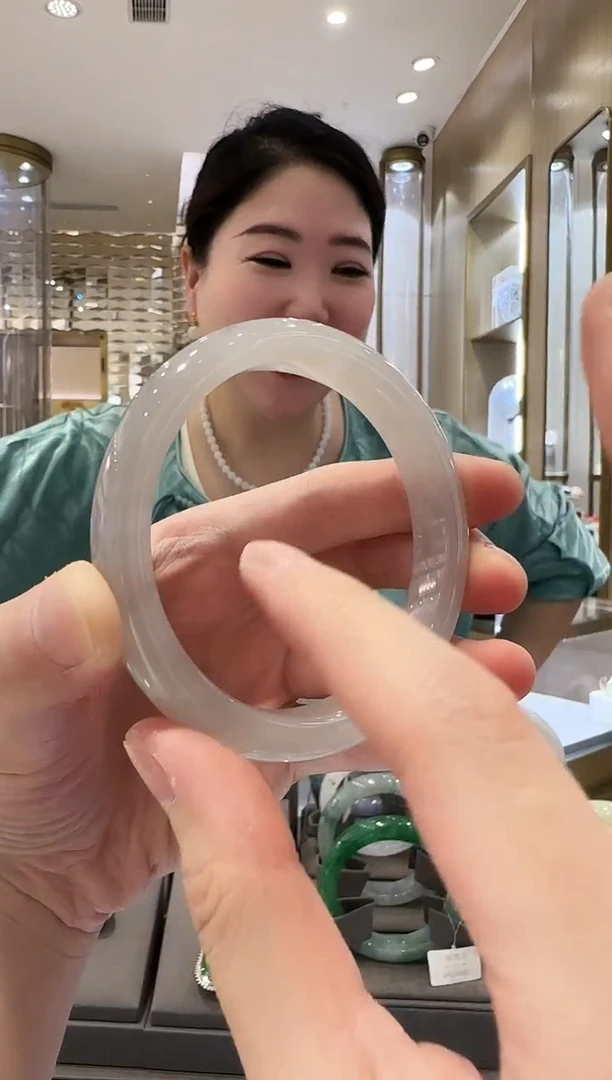 和田玉手镯未镶嵌11   圈口54-55