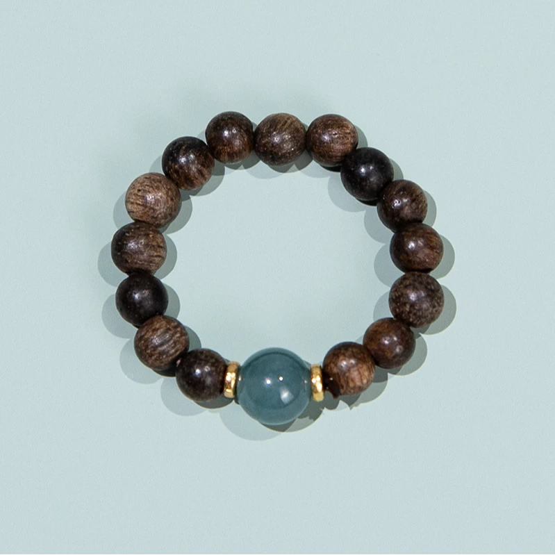 沉香天然降真香设计款单圈指环   ESCX235