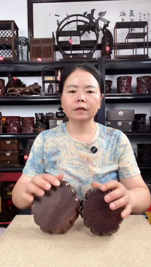 木竹节圆大+小老李红木工艺品