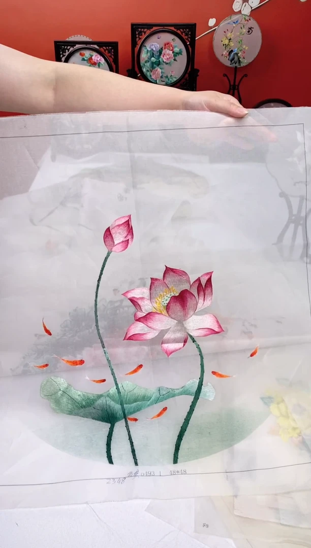织绣苏澜山苏绣绣片