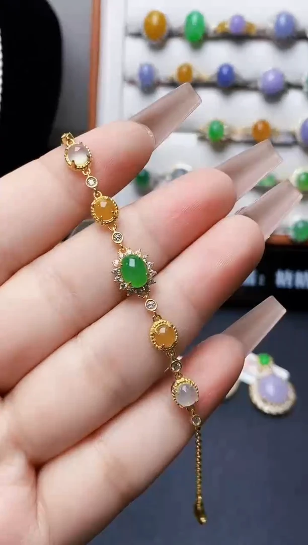 银S925镶嵌戒指翡翠3110