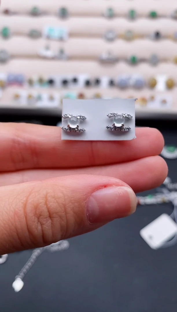 银S925镶嵌戒指翡翠3333333+8