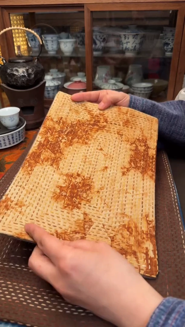 【闪购商品】织绣Cici手作刺子绣植物染柿染茶席899