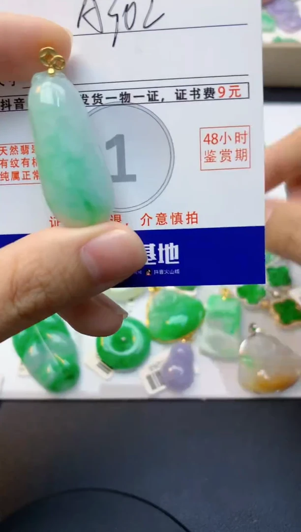 颈饰未镶嵌翡翠天然缅甸A货翡翠百元以上9元证书费自理