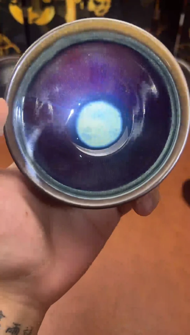 茶盏窑变廖冷之回蓝
