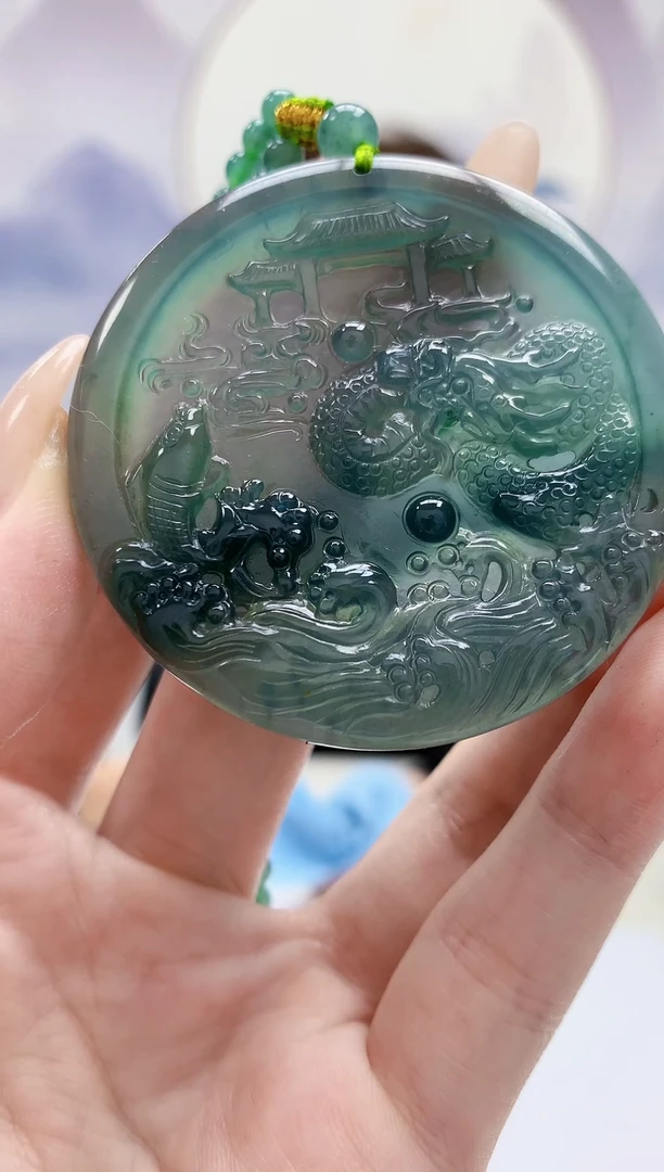 定制翡翠未镶嵌5159jw-毛货挂件8888赠珠链