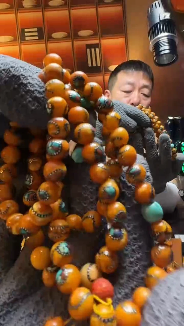 蜜蜡颈饰未镶嵌3412天然蜜蜡珠宝奇石全都保真