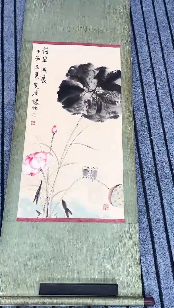 精品国画花鸟作品卷轴