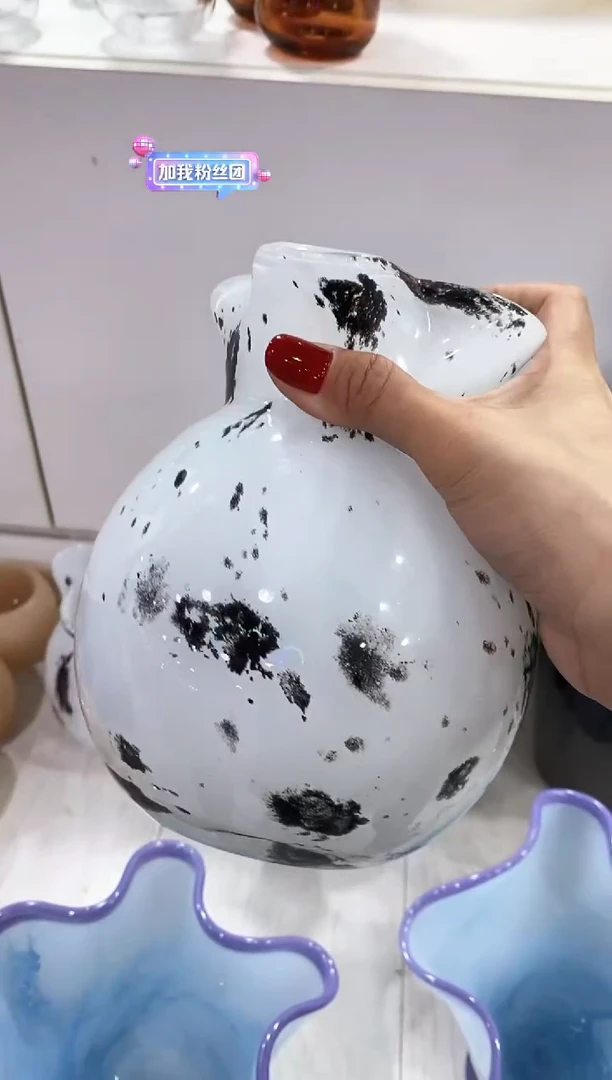 慕忆家手作琉璃花瓶瑕
