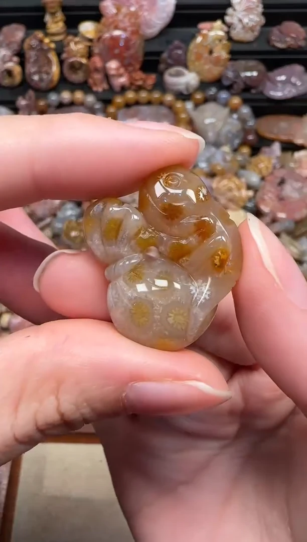 颈饰未镶嵌硅化珊瑚（珊瑚玉）687