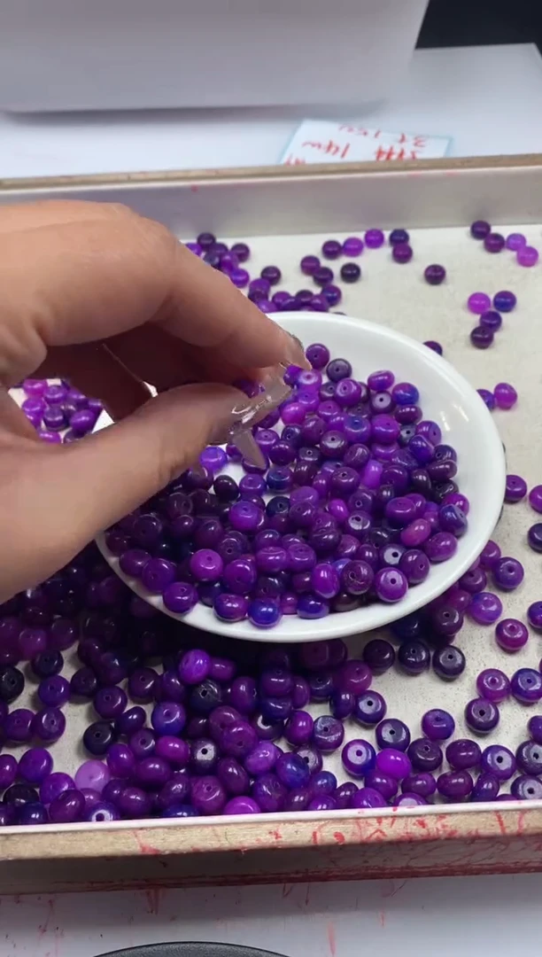 【闪购商品】玛瑙/玉髓颈饰未镶嵌w2193舒俱来算盘8*5mm*50颗