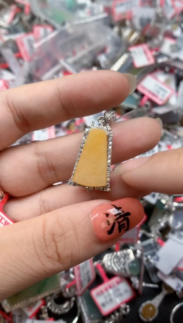 银S925镶嵌戒指翡翠天然A货缅甸翡翠