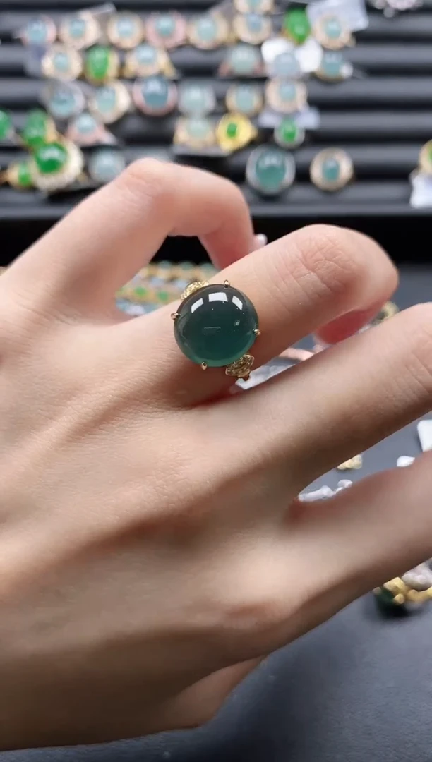 【闪购商品】翡翠戒指银S925镶嵌51511