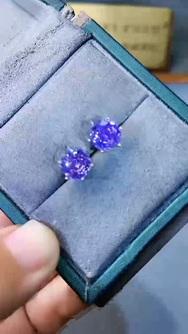 【闪购商品】紫晶耳饰银S925镶嵌32111