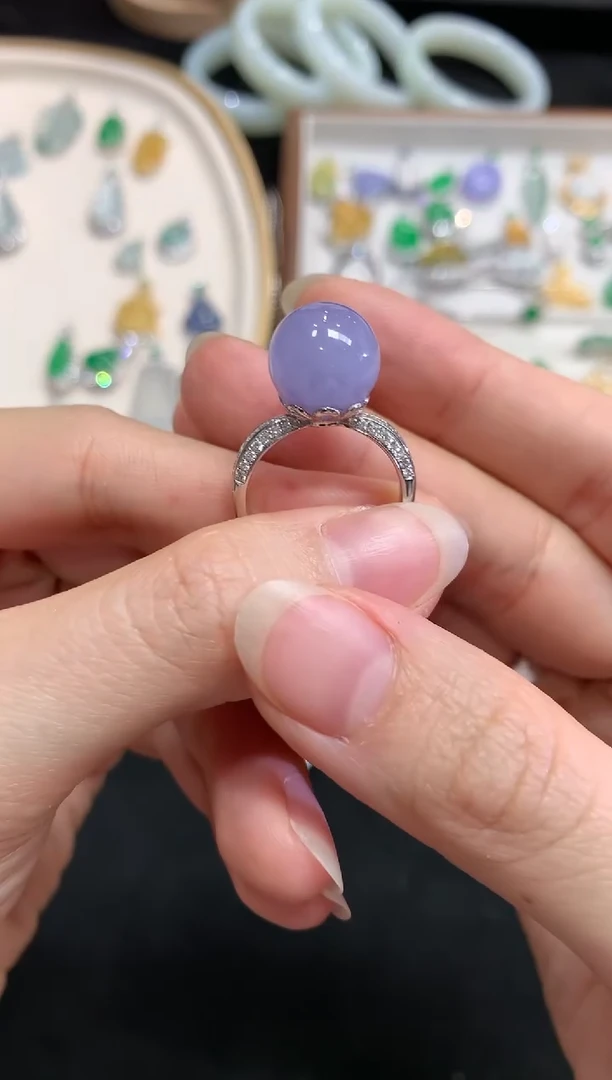 【闪购商品】翡翠戒指18K金镶嵌W295|15000