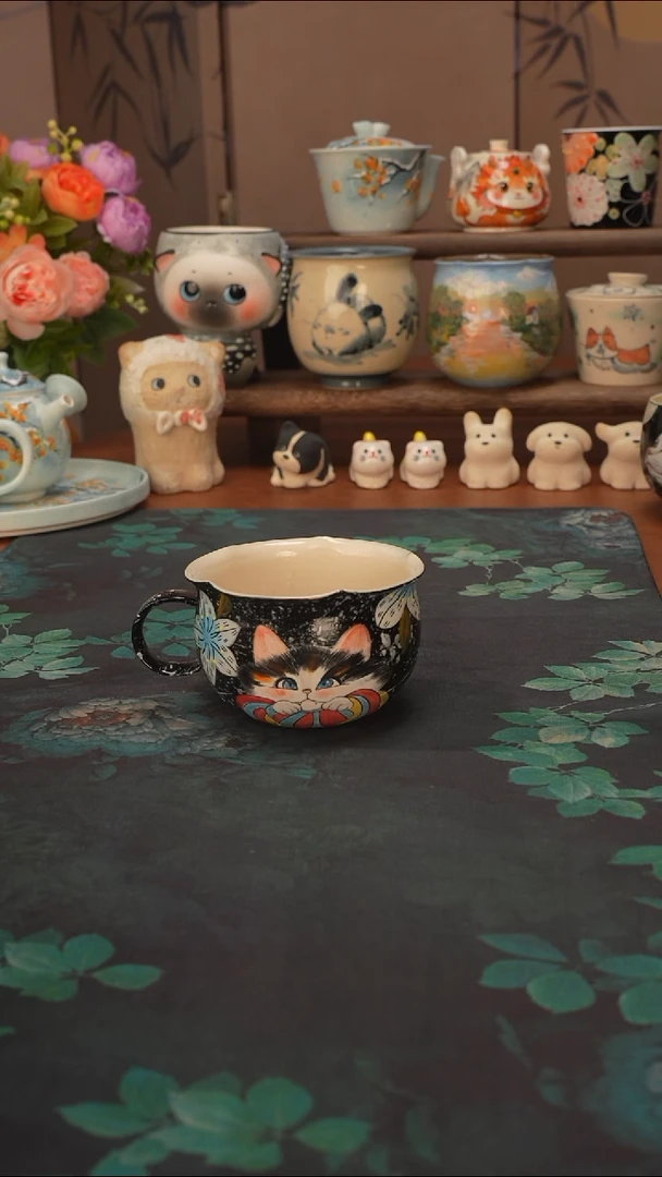 无瘾  猫猫马克杯