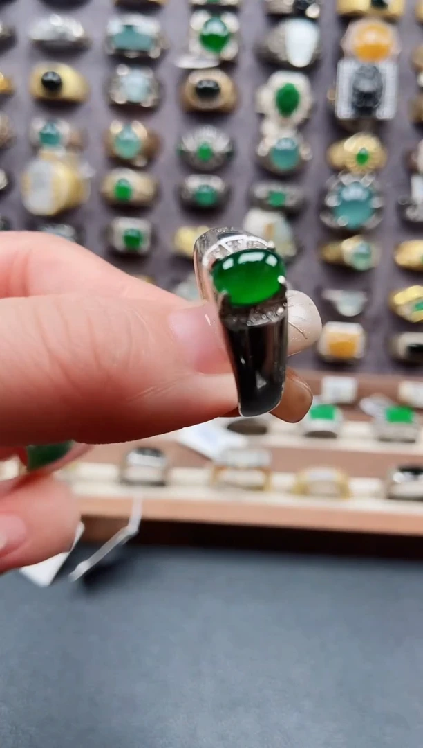 未镶嵌戒指翡翠天然翡翠男戒