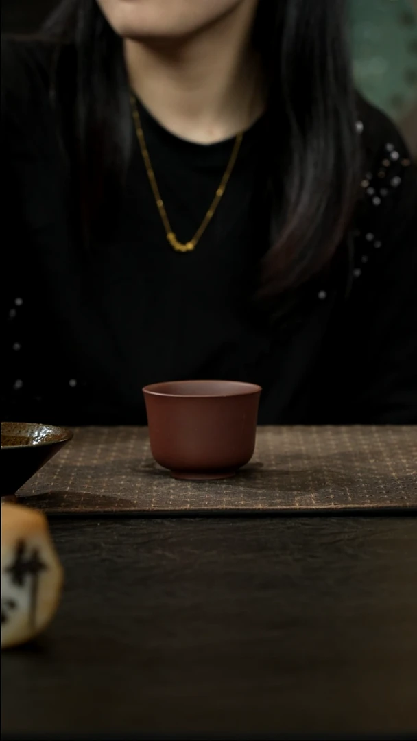 茶壶紫砂紫泥茗香杯100cc