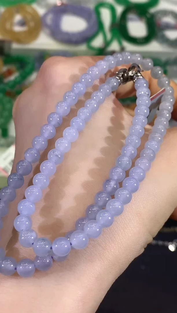 未镶嵌手串翡翠B75 紫货有色差 多样性一件发货