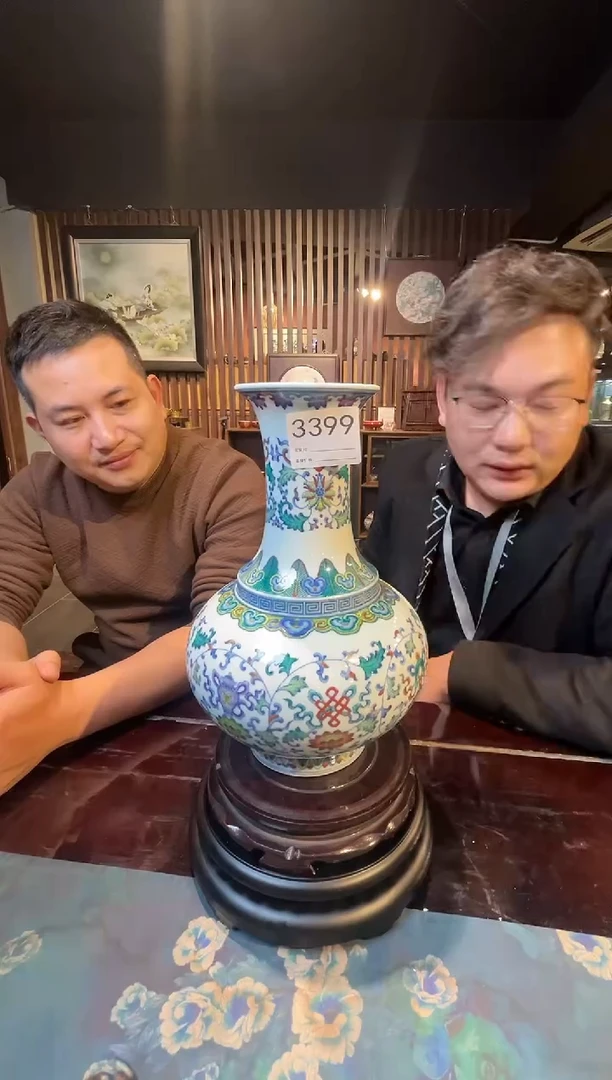 【闪购商品】瓷片景德镇陶瓷斗彩赏瓶3399