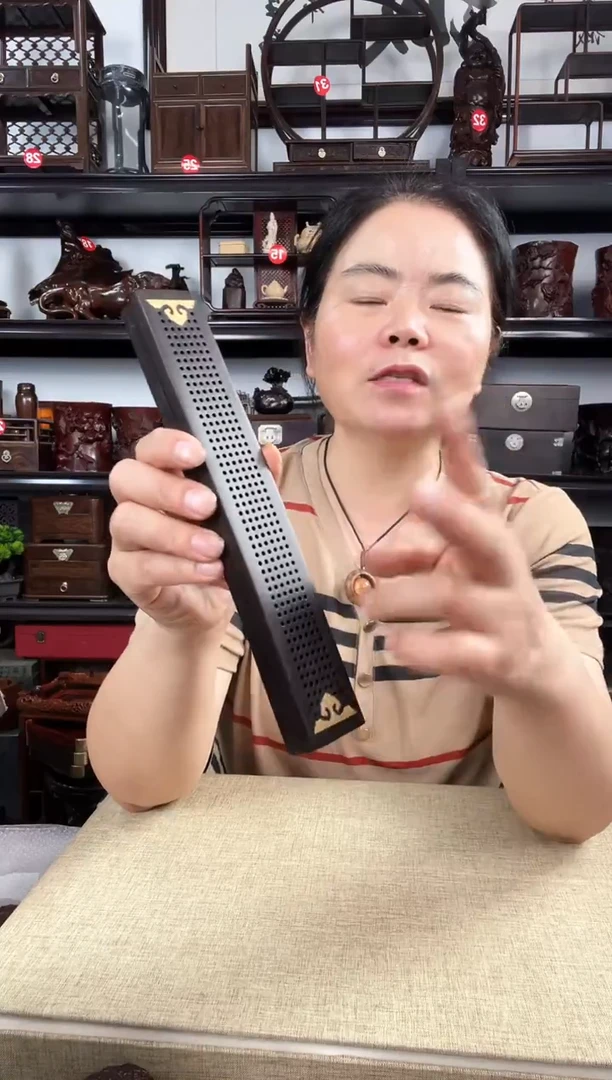 木黑线香盒老李红木工艺品