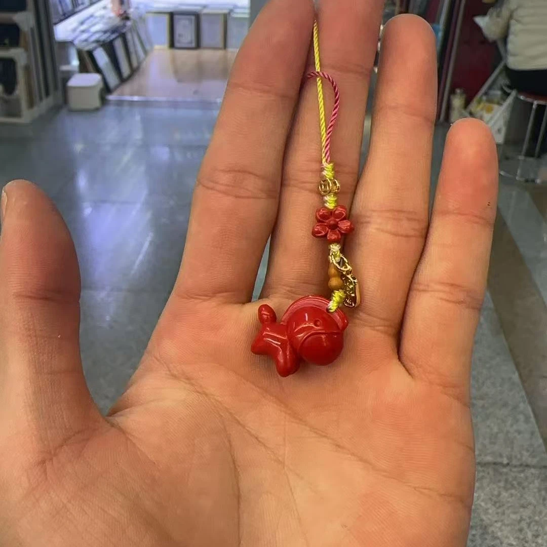 含辰砂工艺品朱砂小马手机挂多样性发一ZSY81