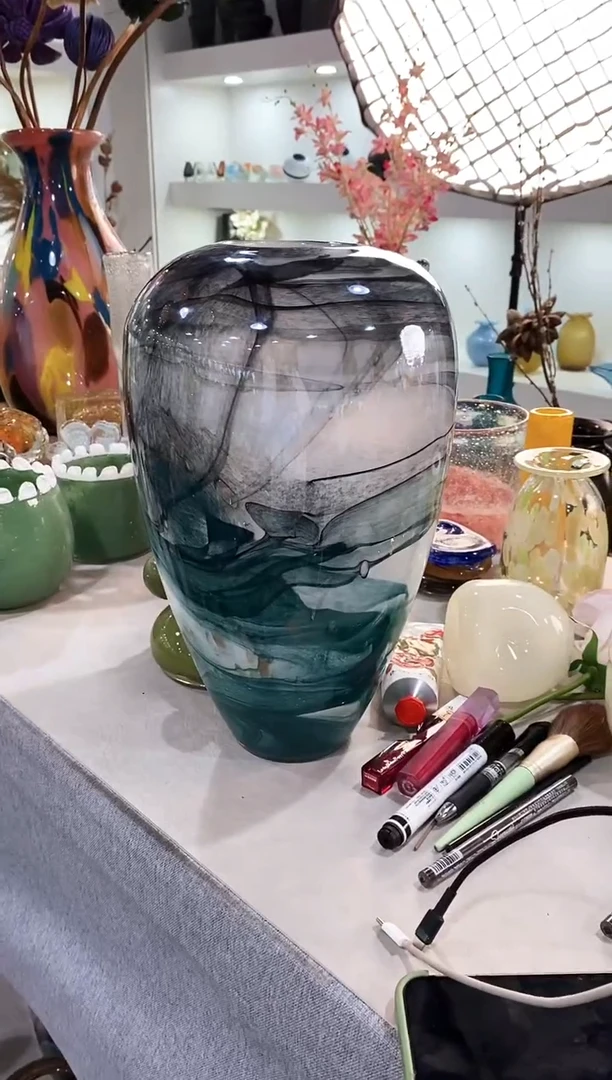 慕忆家手作琉璃花瓶35CM