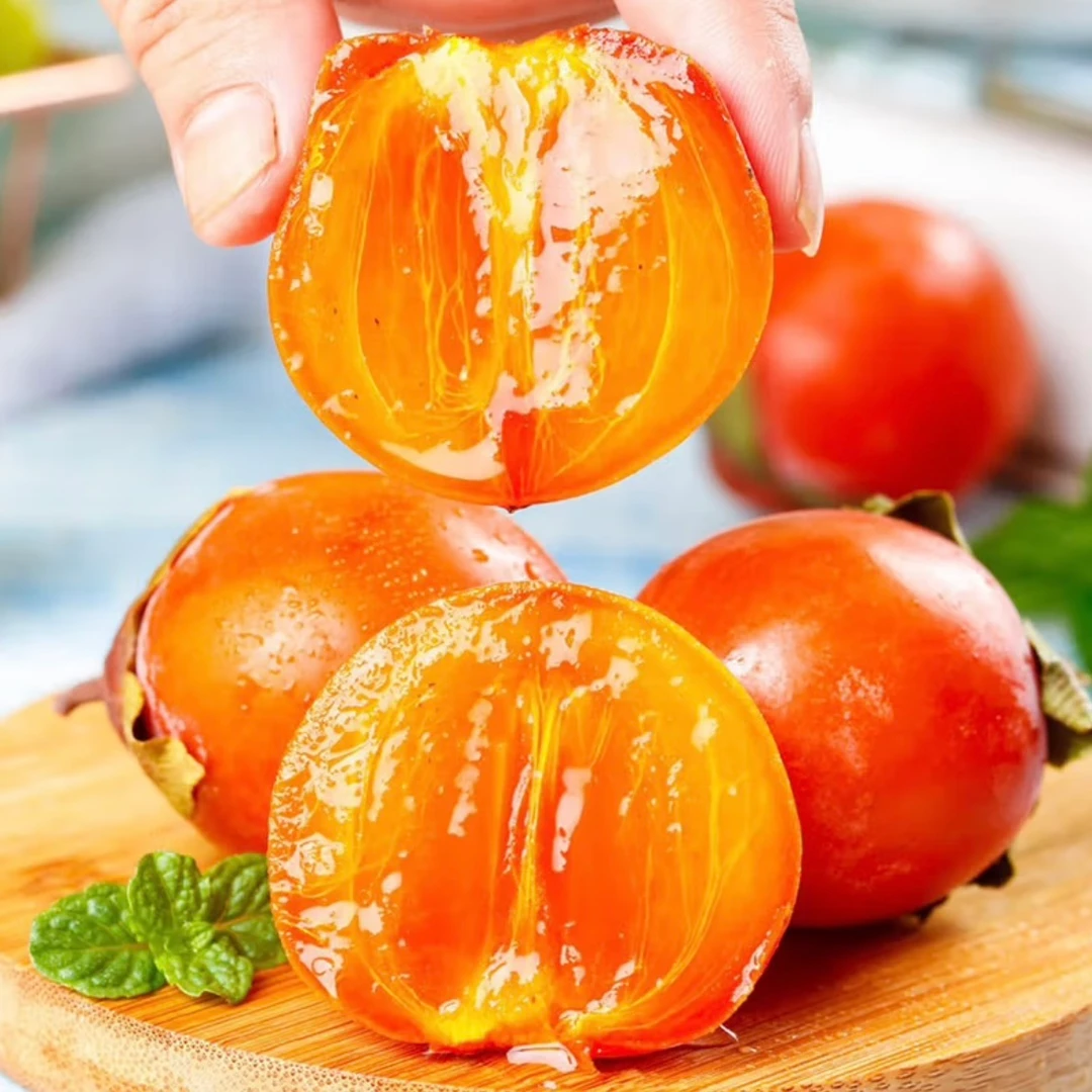 【到手30枚】陕西火晶柿子单果30g+流蜜爆甜多汁一定放软吃