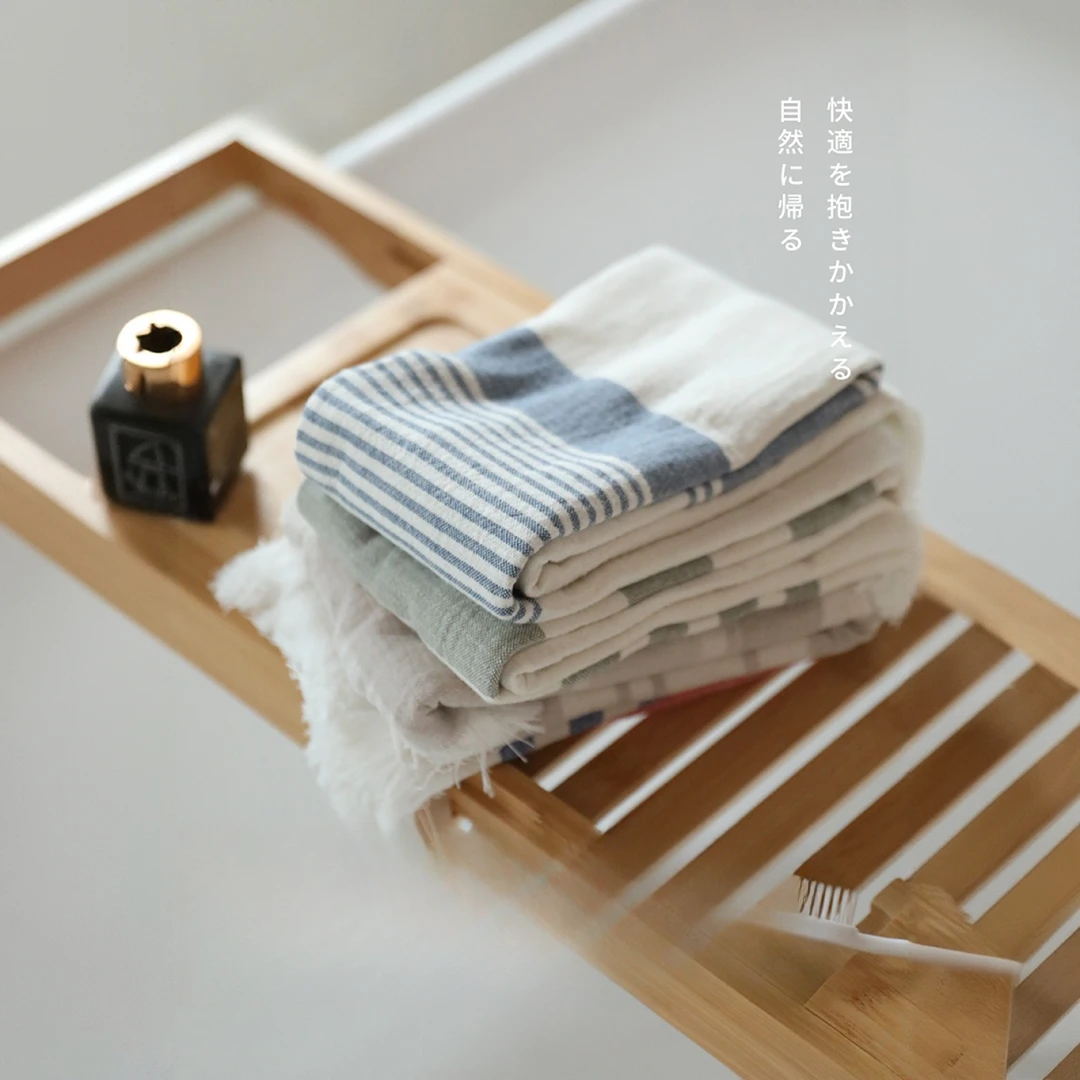 天然麻材质柔软吸水棉麻抗菌毛巾2条组合装38*74cm