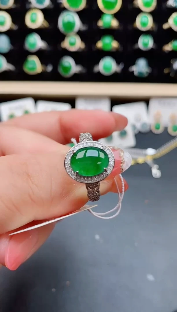 【闪购商品】翡翠戒指银S925镶嵌212121