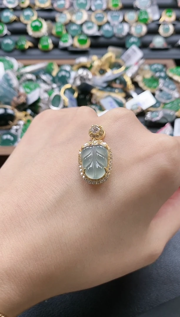 【闪购商品】翡翠戒指银S925镶嵌85151-2